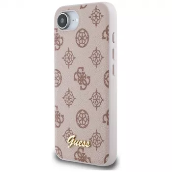 Guess Peony Script Logo MagSafe-skal för iPhone 16e / 17e brun
