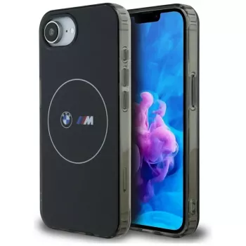 BMW IML Metal White Circle MagSafe Case för iPhone 16e / 17e svart
