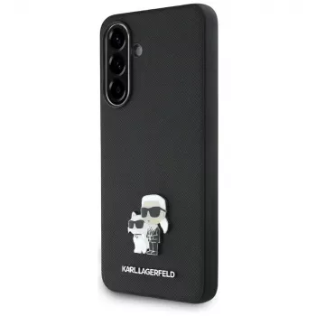 Karl Lagerfeld Saffiano K&C Metal Logo-skal för Samsung Galaxy A56 5G, svart