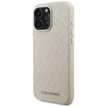 KARL LAGERFELD FW Stamped Karl MagSafe Case för iPhone 16 Pro Max, beige