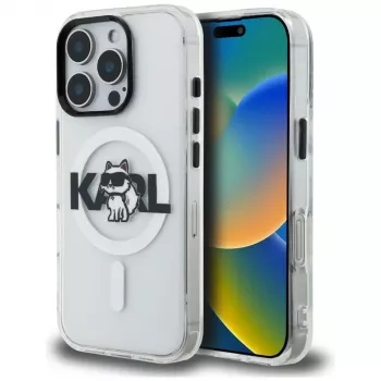 KARL LAGERFELD IML Choupette Sketch Logo MagSafe Case för iPhone 16 Pro Max, transparent