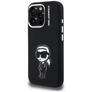 KARL LAGERFELD Silicone Karl Sketch MagSafe Case för Apple iPhone 16 Pro Max, svart