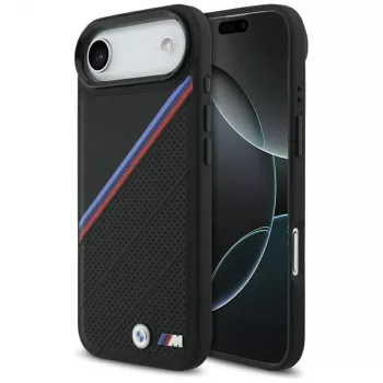 BMW M Tricolor Metal Logo MagSafe-skal för Apple iPhone Air, svart
