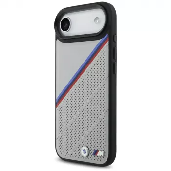 BMW M Tricolor Metal Logo MagSafe-skal för Apple iPhone Air, grå