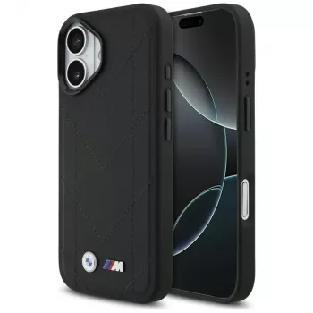 BMW M Quilted Logo MagSafe-skal för Apple iPhone 17, svart