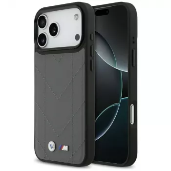 BMW M Quilted Logo MagSafe-skal för iPhone 17 Pro Max, antracit