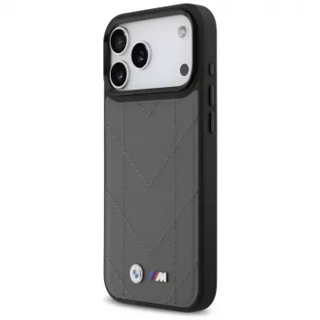 BMW M Quilted Logo MagSafe-skal för iPhone 17 Pro Max, antracit