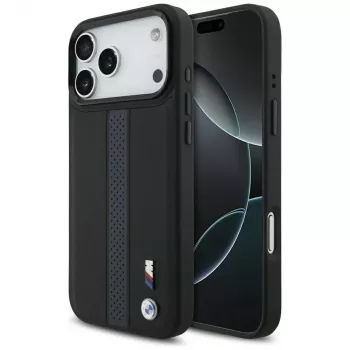BMW M Perforated Stripe Logo MagSafe-skal för iPhone 17 Pro Max, blå