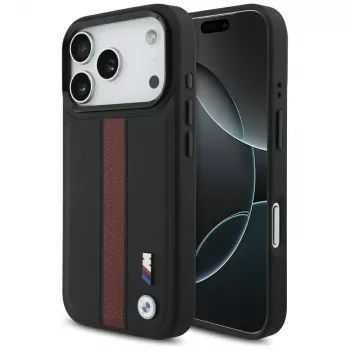 BMW M Perforated Stripe Logo MagSafe-skal för iPhone 17 Pro, röd