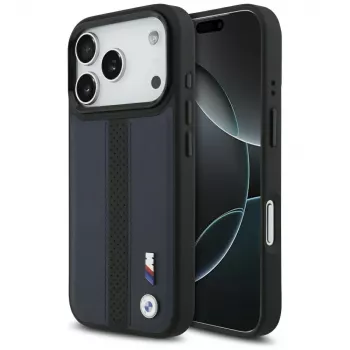 BMW M Perforated Stripe Logo MagSafe-skal för Apple iPhone 17 Pro, Navy Blue