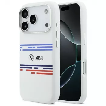 BMW M Silicon Horizontal Line MagSafe-skal för iPhone 17 Pro vit