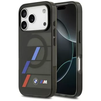 BMW M IML Metal Buttons Tricolor Lines MagSafe-skal för iPhone 17 Pro svart