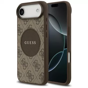 Guess 4G Circle Classic Logo MagSafe-skal för iPhone Air, brun