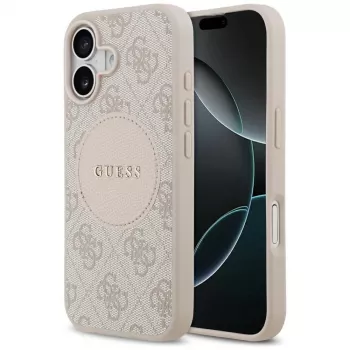 Guess 4G Circle Classic Logo MagSafe-skal för iPhone 17 – rosa
