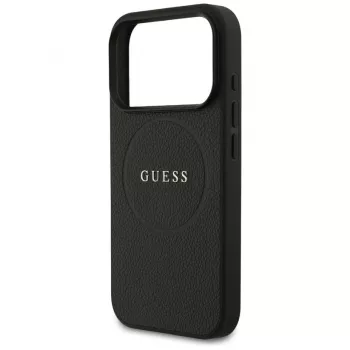 Guess Grained Ring MagSafe-skal för iPhone 17 Pro Max (svart)