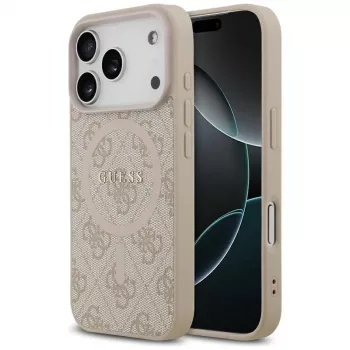 Guess 4G Ring Classic Logo MagSafe-skal för iPhone 17 Pro rosa