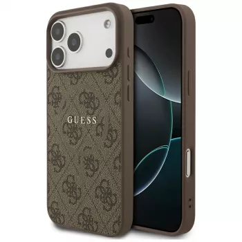 Guess 4G Ring Classic Logo MagSafe-skal för iPhone 17 Pro Max (brun)