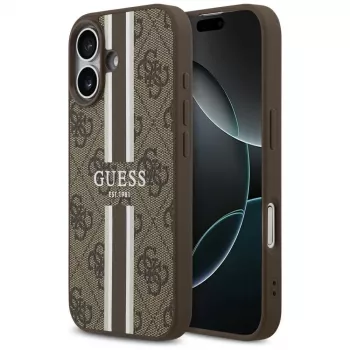 Guess 4G Printed Stripes MagSafe-skal för iPhone 17 (brun)