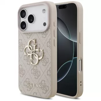 Guess 4G Big Logo-skal för iPhone 17 Pro – rosa