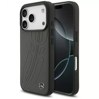 Mercedes läder Large Laurel Leaf MagSafe-skal för iPhone 17 Pro – antracit