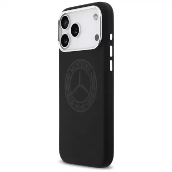 Mercedes silikonväska med Vintage-logo MagSafe för iPhone 17 Pro Max svart