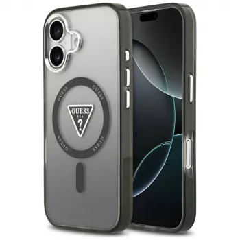 Guess IML Gradient Triangle Logo MagSafe-skal för iPhone 17 svart