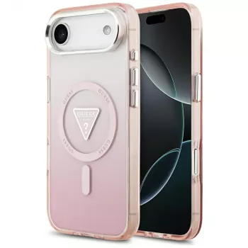 Guess IML Gradient Triangle Logo MagSafe-skal för iPhone Air rosa