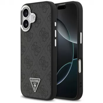 Guess 4G Triangle Logo MagSafe-väska för iPhone 17 – svart