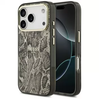 Guess Python Pattern MagSafe-skal för iPhone 17 Pro brun