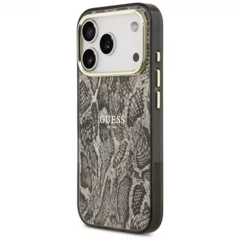 Guess Python Pattern MagSafe-skal för iPhone 17 Pro brun