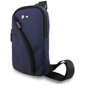 BMW Nylon Pocket & Metal Logo Crossbody mobilväska navyblå
