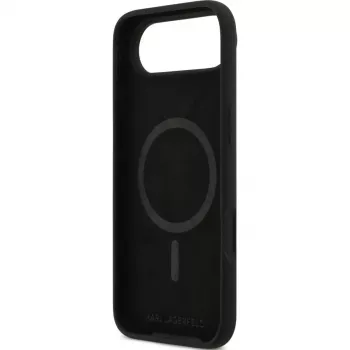 KARL LAGERFELD Silikon Karl & Choupette Ring MagSafe-skal för Apple iPhone Air – svart