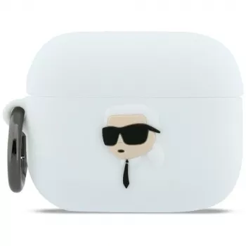 KARL LAGERFELD Silicone Karl Head 3D-skal för AirPods Pro 3 vit
