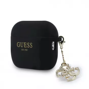 Guess Silicone 4G Charm Case för AirPods Pro 3, svart