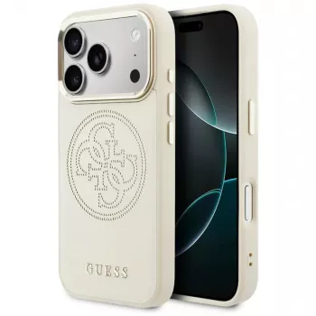 Guess Perforated 4G MagSafe-skal för Apple iPhone 17 Pro Max – beige