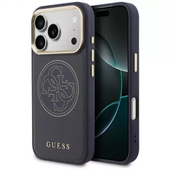 Guess Perforated 4G MagSafe-skal för iPhone 17 Pro, blå