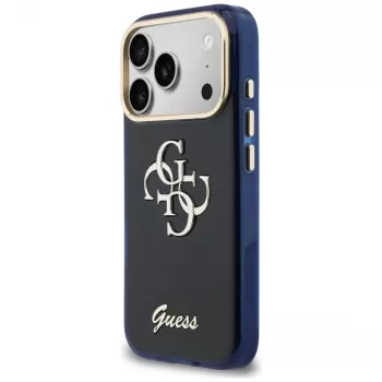 Guess IML 4G Script Metal Case för Apple iPhone 17 Pro Max – blå