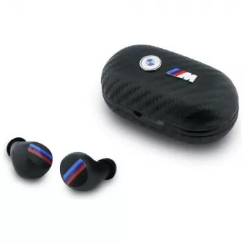 BMW Bluetooth TWS-hörlurar Carbon Metal Logo ENC svart