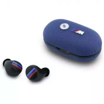 BMW M Metal Logo TWS Bluetooth 5.3-hörlurar med ENC, blå