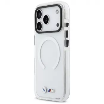 BMW M IML Shockproof Metal Logos MagSafe-skal för iPhone 17 Pro, transparent