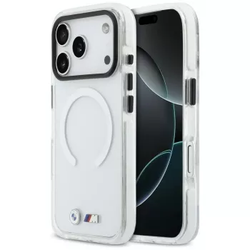 BMW M IML Shockproof Metal Logo MagSafe-skal för iPhone 17 Pro Max, transparent
