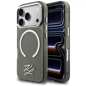 KARL LAGERFELD IML KL Script Logo MagSafe-skal för Apple iPhone 17 Pro, svart
