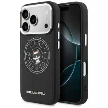 Karl Lagerfeld Point & Choupette Sketch MagSafe-skal för iPhone 17 Pro, svart