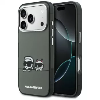 KARL LAGERFELD IML Karl & Choupette Peekaboo Logo MagSafe-skal för iPhone 17 Pro Max, svart