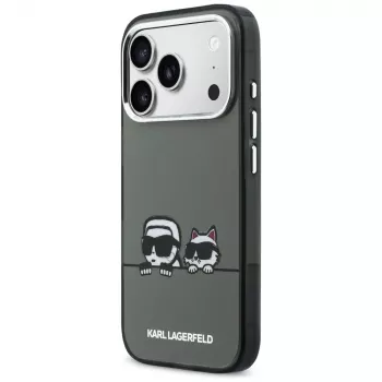 KARL LAGERFELD IML Karl & Choupette Peekaboo Logo MagSafe-skal för iPhone 17 Pro Max, svart