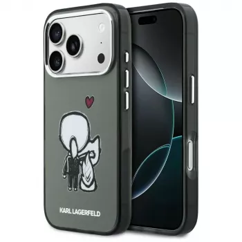 KARL LAGERFELD Karl & Choupette Back MagSafe-skal för iPhone 17 Pro Max, svart
