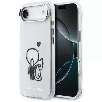 KARL LAGERFELD Karl & Choupette Back MagSafe-skal för iPhone Air, transparent