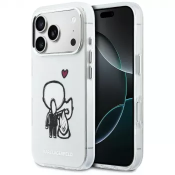 Karl Lagerfeld Karl & Choupette Back MagSafe-skal för iPhone 17 Pro Max, transparent