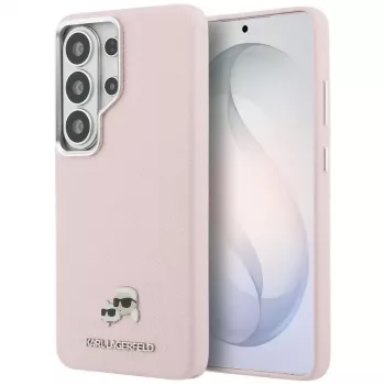 KARL LAGERFELD Saffiano KC Metal Logo MagSafe-skal för Samsung Galaxy S26 Ultra - rosa
