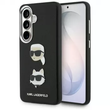 Karl Lagerfeld Saffiano Double Heads Metal-skal för Samsung Galaxy S26+ svart